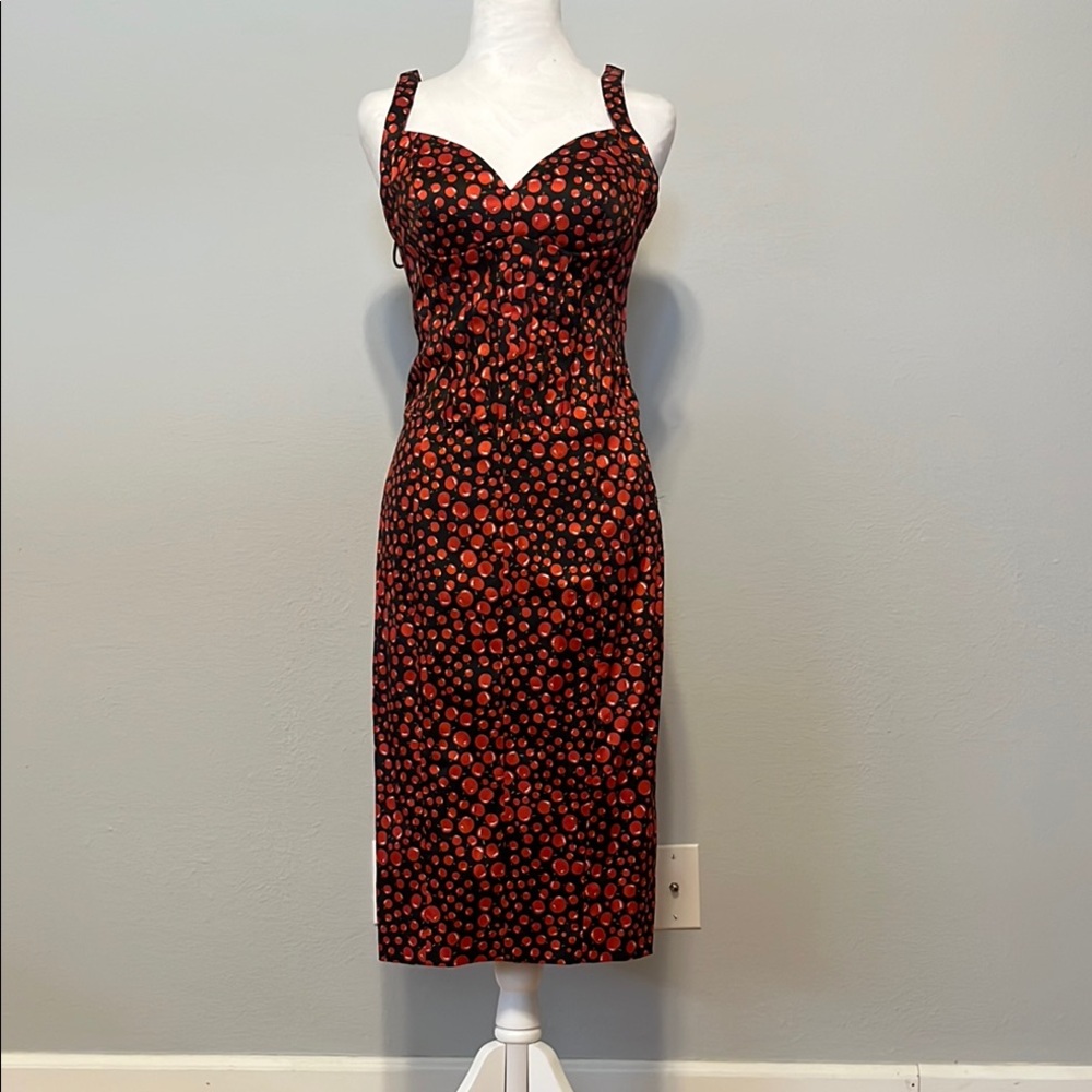 Elegant Black and Red Cherry Dress